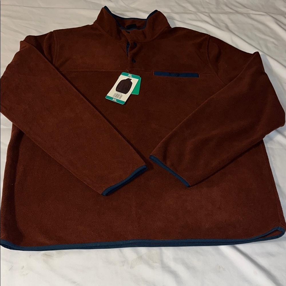 32 Degrees Brown Zip Up Sweater